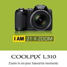 Nikon Coolpix L310 14.1MP Digital Camera with 21x Optical Zoom - BLACK