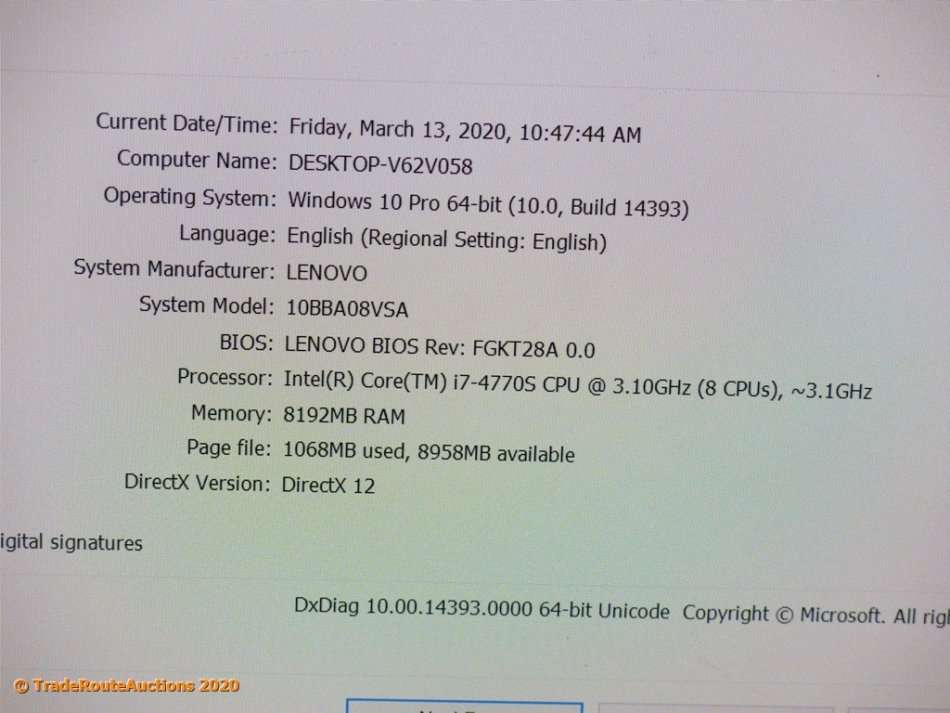 LENOVO ThinkCentre  M73z 20 inch AIO All in one Desktop PC (10BBA08VSA) | CORE i7