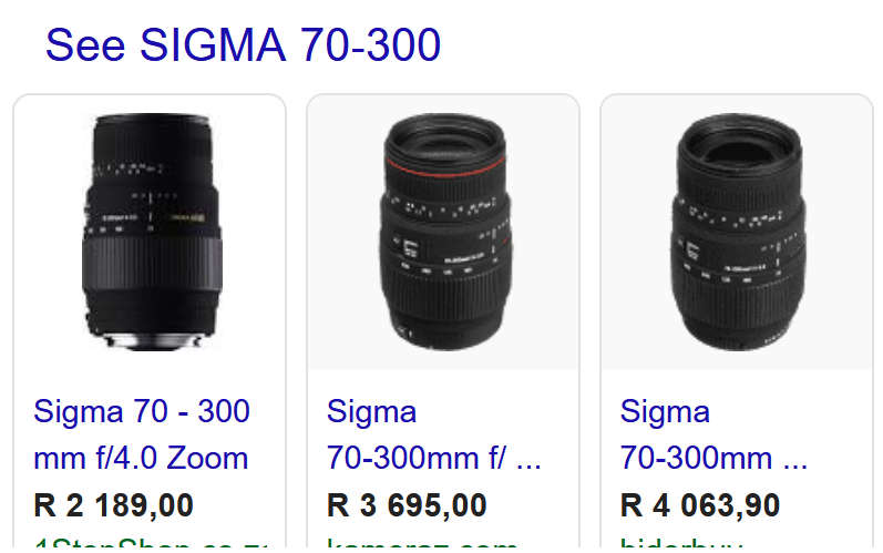 SIGMA DG 70-300mm Telephoto Zoom Lens for Canon DSLR Cameras
