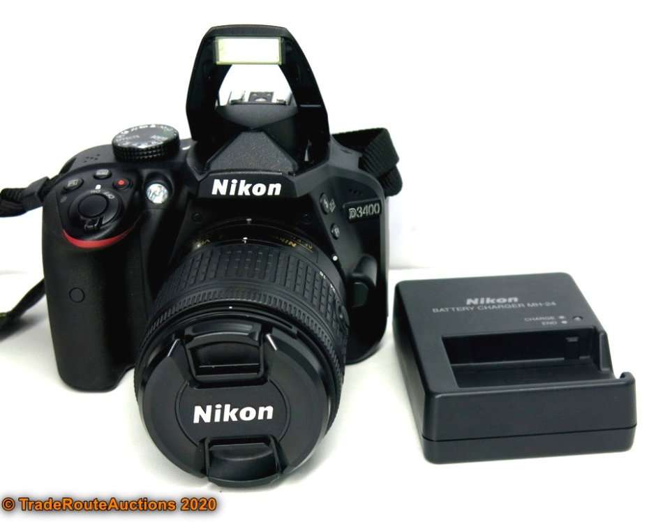 Nikon D3400 24.2 MP CMOS Digital SLR Camera body + Nikon AF-P 18-55 VR Lens Kit