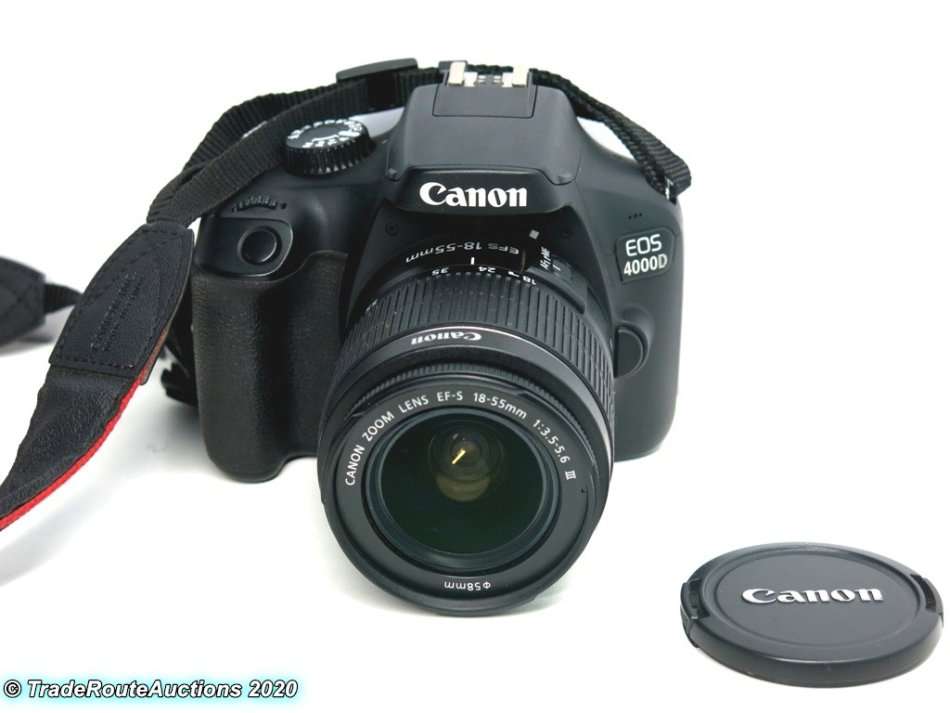 Canon 4000D DSLR Camera and EF-S 18-55 mm f/3.5-5.6 III Lens Kit