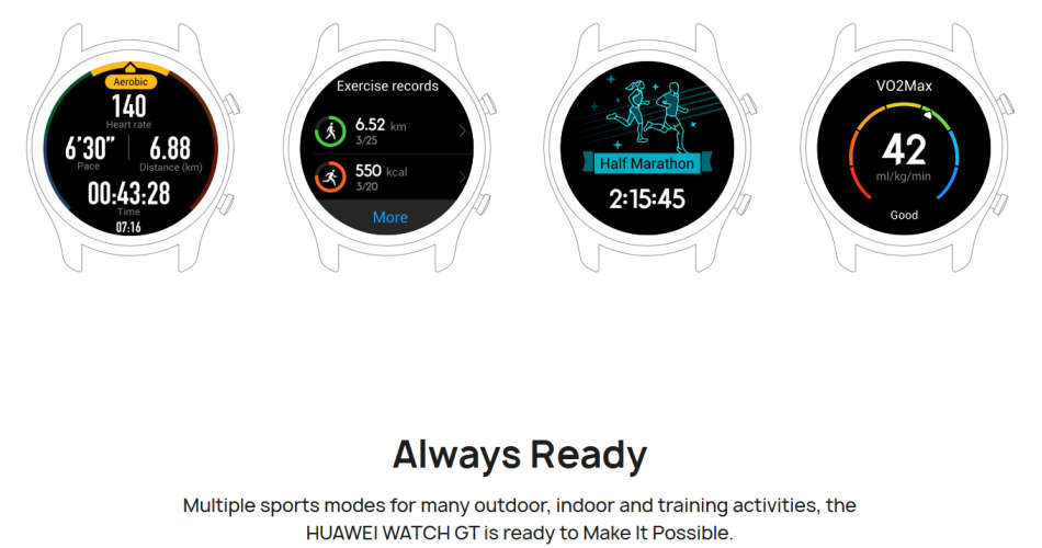 Huawei Watch GT 42mm Smart Watch (White) ELA-B19