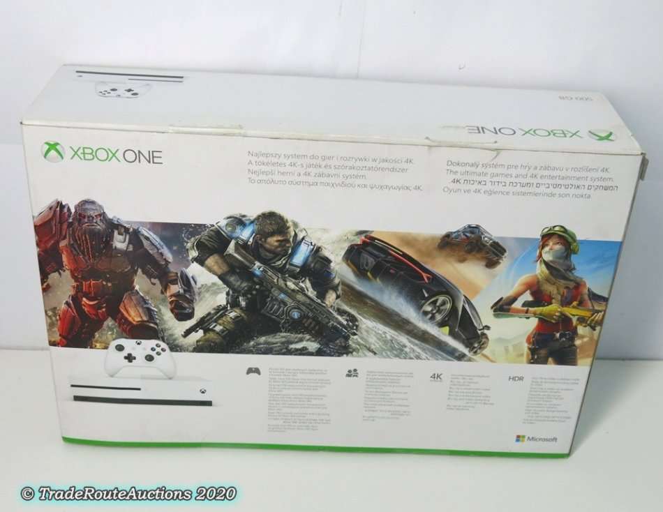 XBOX One S 500GB Console (WHITE) Model 1681 + 1 Controller (WHITE)