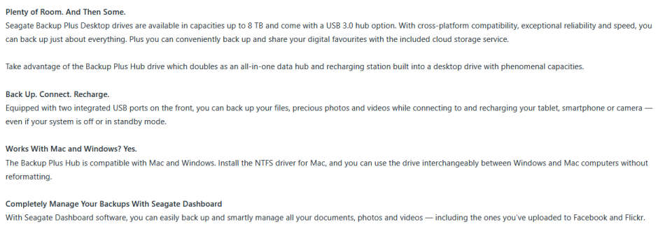 SEAGATE 8 TB Backup Plus Desktop Hard Drive Hub - 8TB External HDD [DEMO]