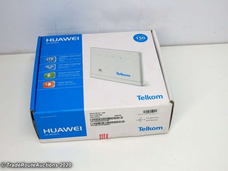 HUAWEI B315S 4G LTE Wifi Modem Router (uses SIM card)