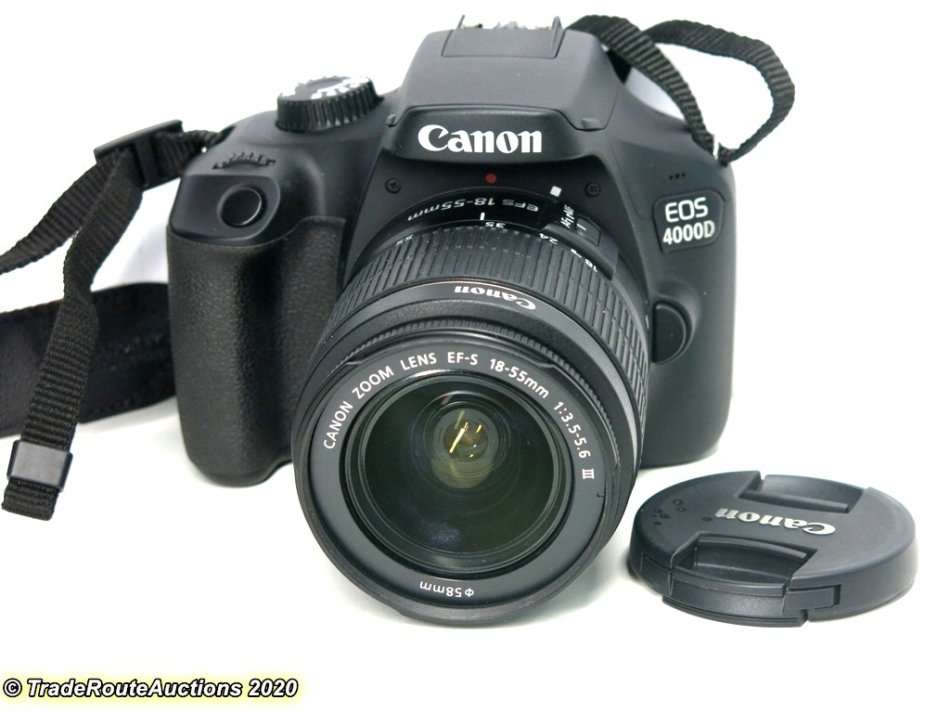 Canon 4000D DSLR Camera and EF-S 18-55 mm f/3.5-5.6 III Lens Kit