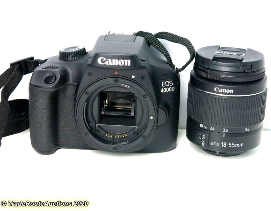 Canon 4000D DSLR Camera and EF-S 18-55 mm f/3.5-5.6 III Lens Kit