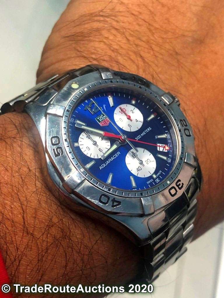 Tag Heuer Aquaracer Chronograph Quartz Mens Watch - Model CAF1112 300m WR