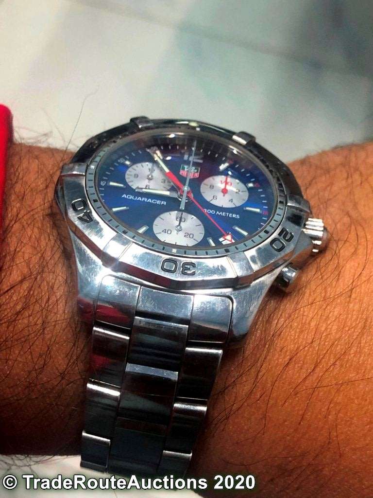 Tag Heuer Aquaracer Chronograph Quartz Mens Watch - Model CAF1112 300m WR