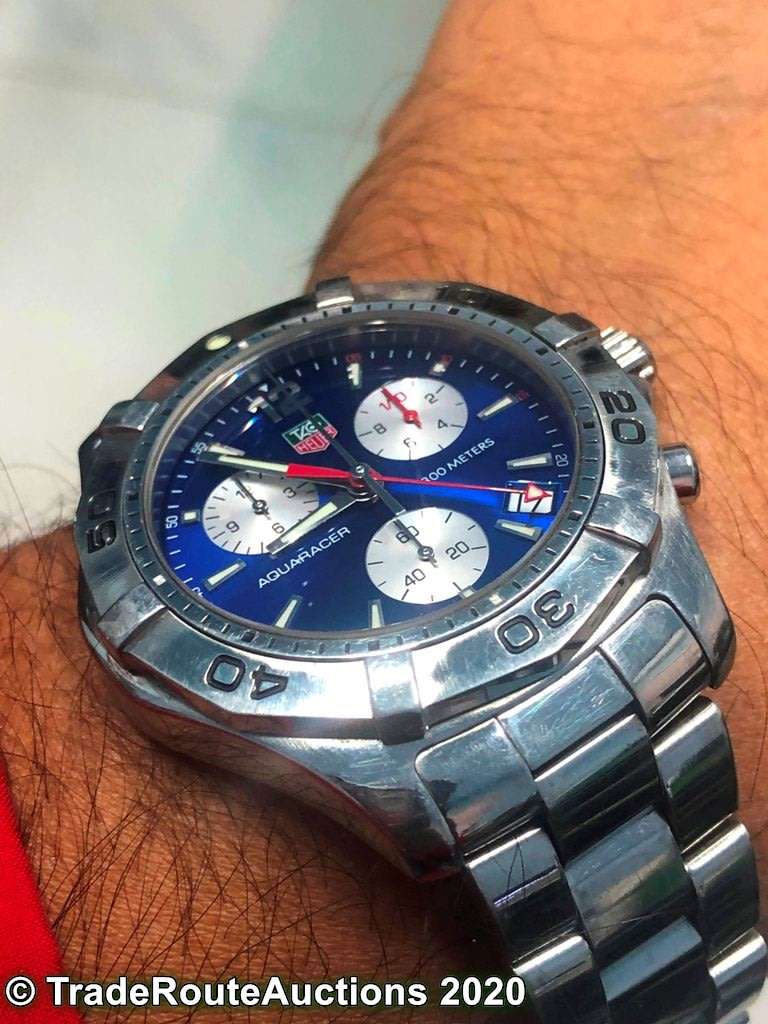 Tag Heuer Aquaracer Chronograph Quartz Mens Watch - Model CAF1112 300m WR