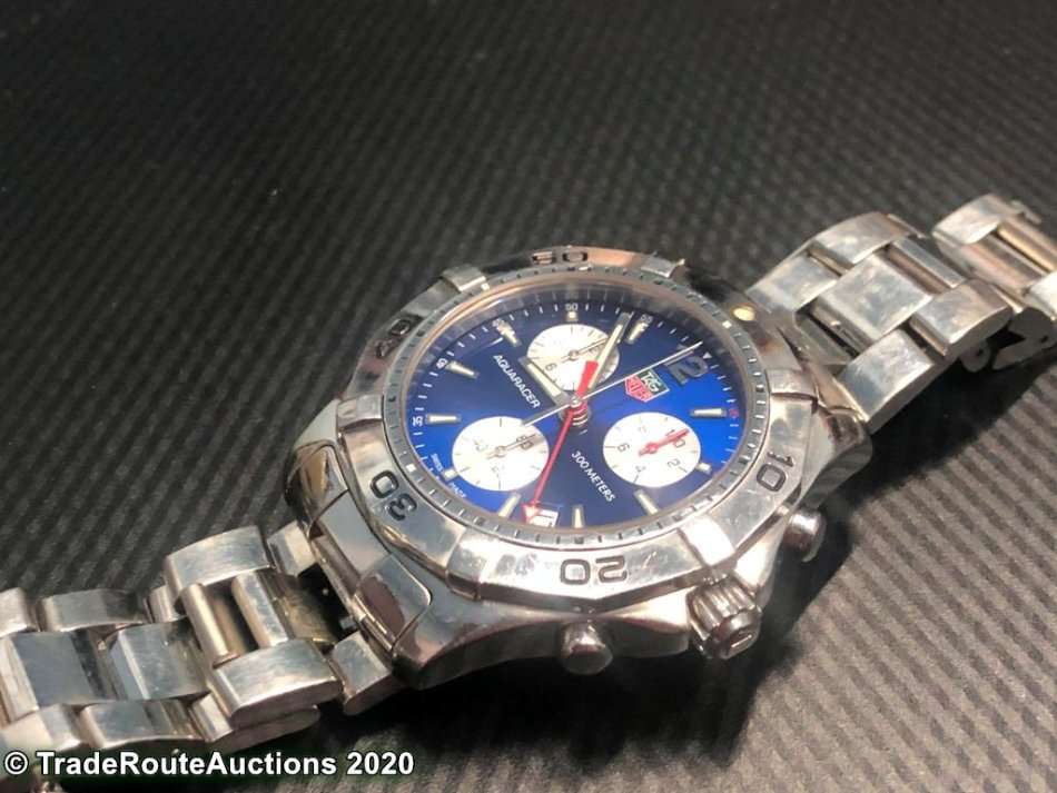 Tag Heuer Aquaracer Chronograph Quartz Mens Watch - Model CAF1112 300m WR