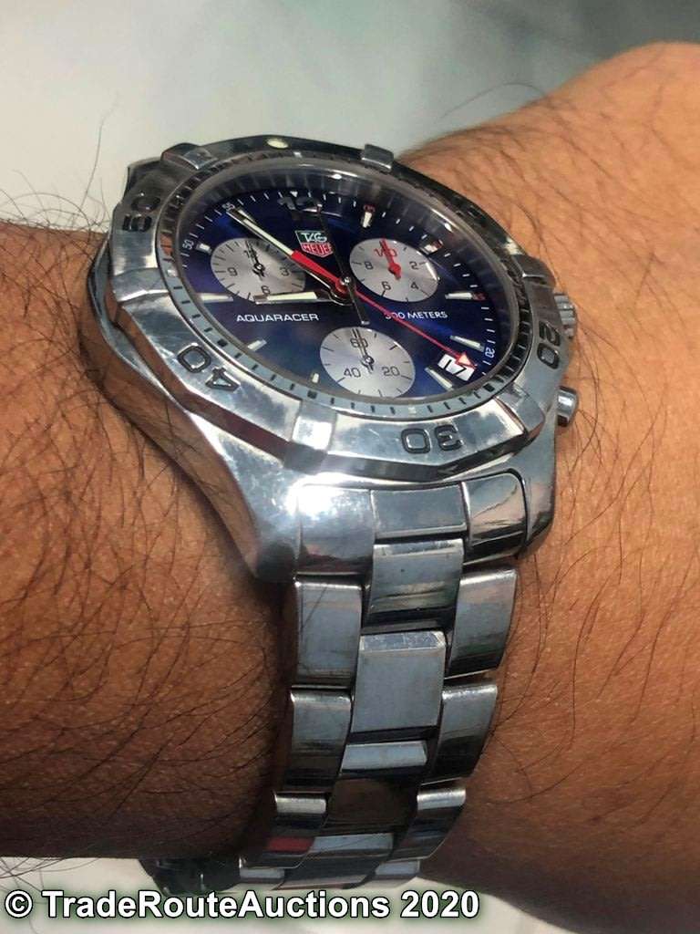 Tag Heuer Aquaracer Chronograph Quartz Mens Watch - Model CAF1112 300m WR