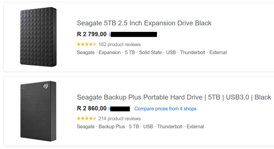 BUY NOW FOR Tech_Cell - 3 x Seagate 5TB 2.5-inch Expansion Portable Hard Drive -