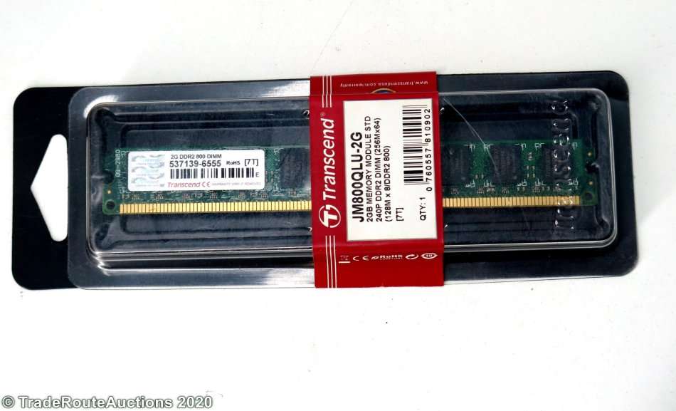 Transcend JM800QLU-2G PC RAM memory JetRam 2 GB 1 x 2 GB DDR2 RAM 800 MHz