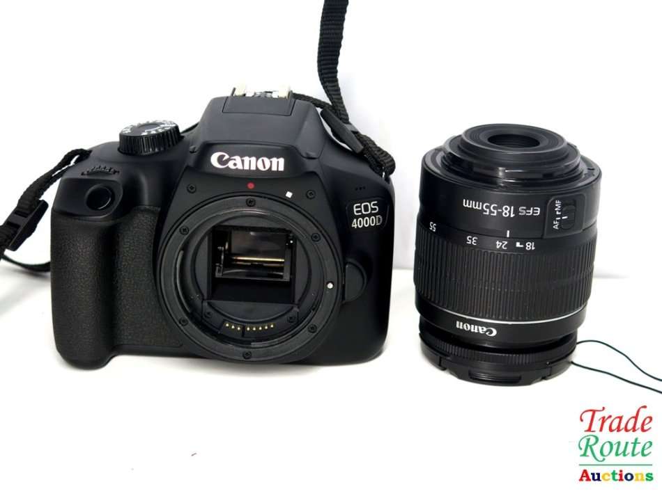 Canon 4000D DSLR Camera and EF-S 18-55 mm f/3.5-5.6 III Lens Kit