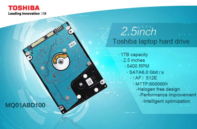 Toshiba 1 TB HDD (1000 GB) - For Laptops & Desktops