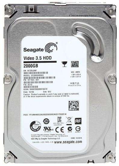 Seagate 2TB HDD - 2000GB Hard Disk Drive