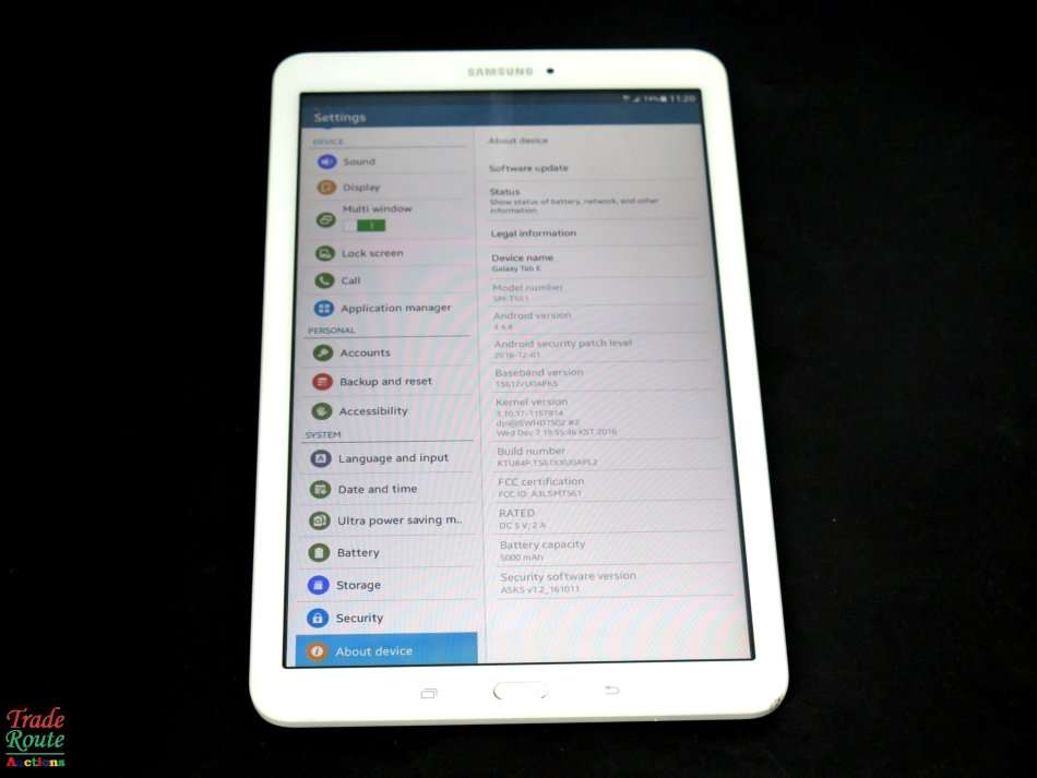 SAMSUNG GALAXY TAB E | 3G + WIFI | 8GB | PEARL WHITE | 9.6" | SM-T561 | 1200 x 800 Pixels