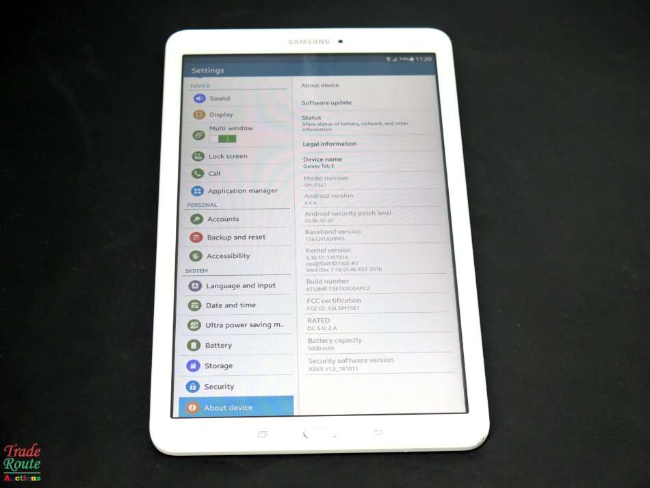 SAMSUNG GALAXY TAB E | 3G + WIFI | 8GB | PEARL WHITE | 9.6" | SM-T561 | 1200 x 800 Pixels