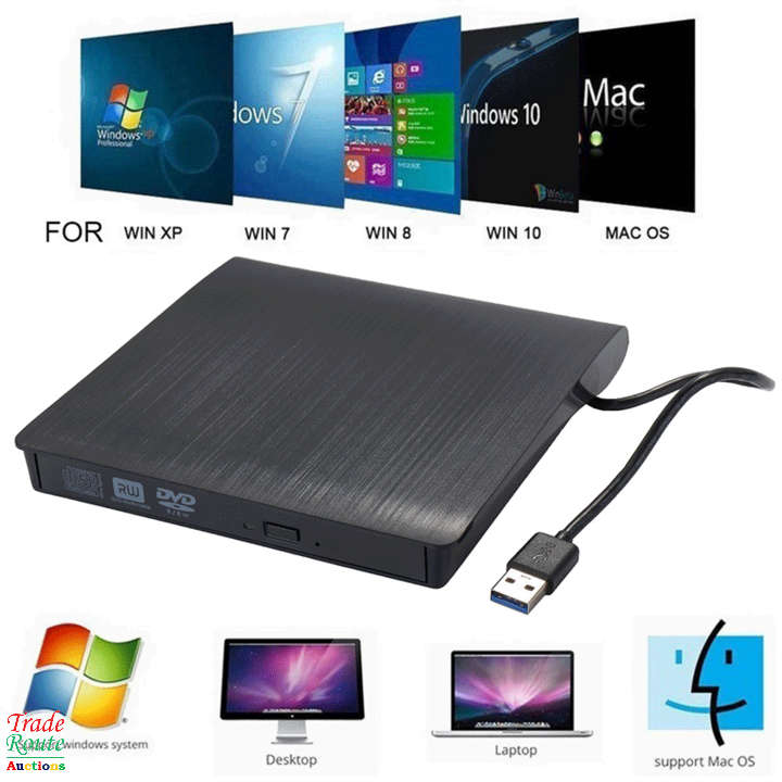 Mobile External USB 3.0 CD DVD-RW Burner DVD Writer Drive Plug And Play For Laptop / Desktop PC
