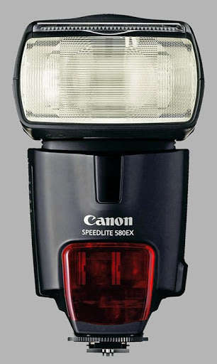 Canon Speedlite 580EX Flash for Canon EOS digital SLR cameras.