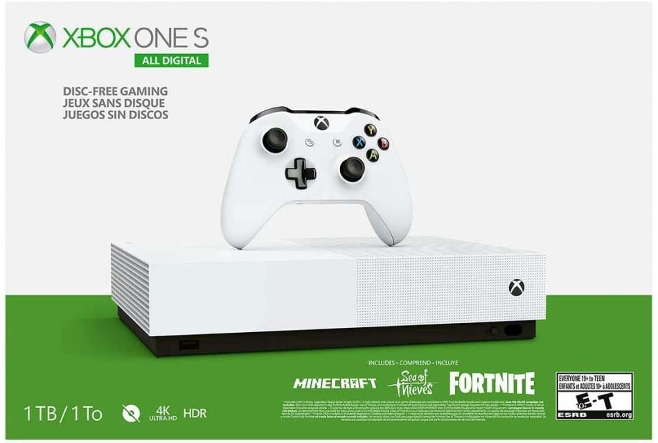 Xbox One S All-Digital Edition (WHITE) 1TB + 1 Controller (WHITE)