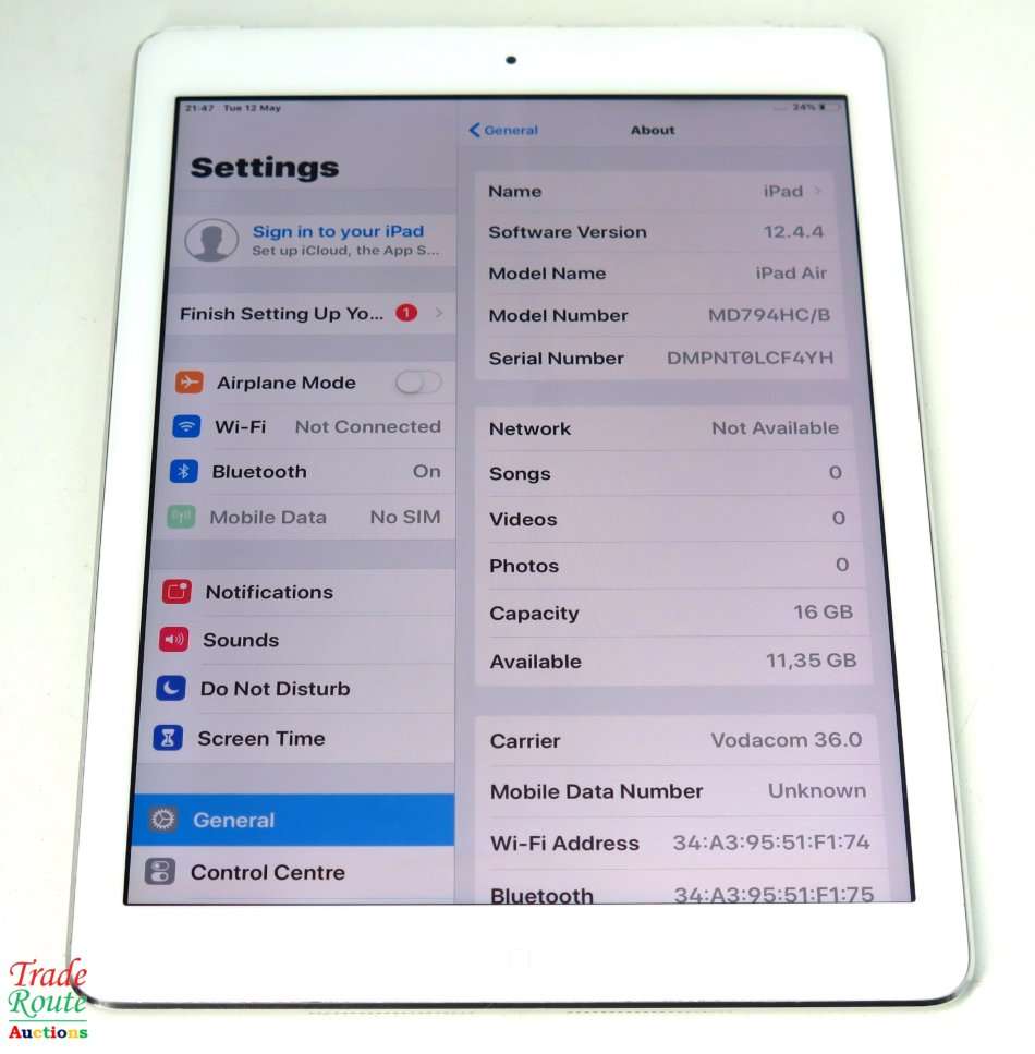 IPAD AIR | 16GB | 4G | WiFi | MD794HC | SILVER | APPLE  ***  RETINA DISPLAY  ***