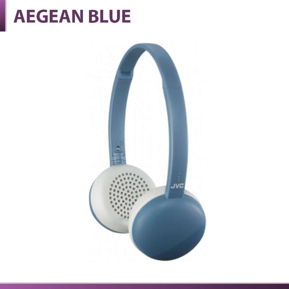 JVC HA-S20BT-A Wireless Adjustable Headband Bluetooth Headphones [COLOUR : AEGEAN BLUE]