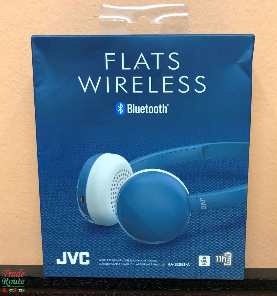 JVC HA-S20BT-A Wireless Adjustable Headband Bluetooth Headphones [COLOUR : AEGEAN BLUE]