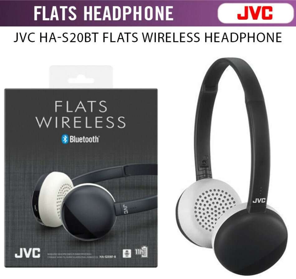 JVC HA-S20BT-A Wireless Adjustable Headband Bluetooth Headphones [COLOUR : CHARCOAL BLACK]