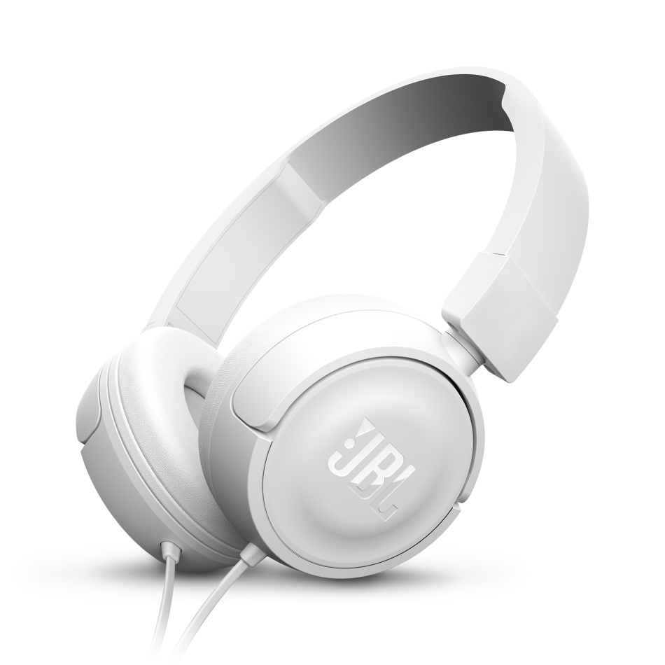 JBL Pure Bass Sound T450 Wired On-Ear Headphones [White]