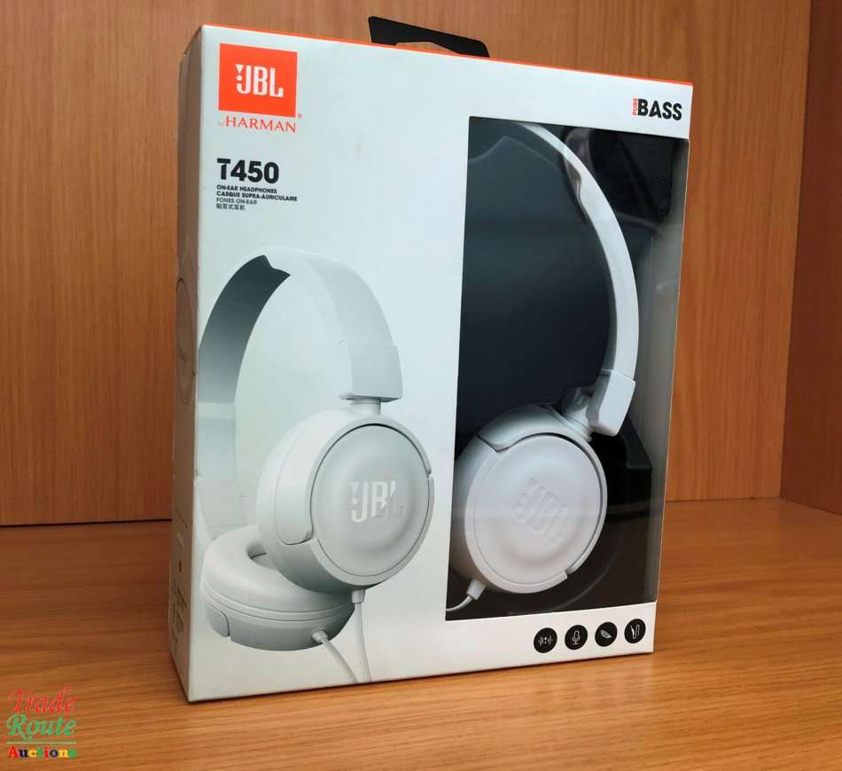 JBL Pure Bass Sound T450 Wired On-Ear Headphones [White]