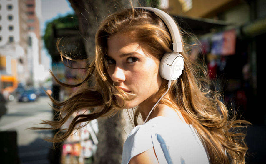 JBL Pure Bass Sound T450 Wired On-Ear Headphones [White]