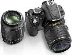 NIKON D3100 DSLR CAMERA BODY | 14.2 megapixels | 18-55mm lens | 55-200mm lens | TWIN LENS DSLR KIT
