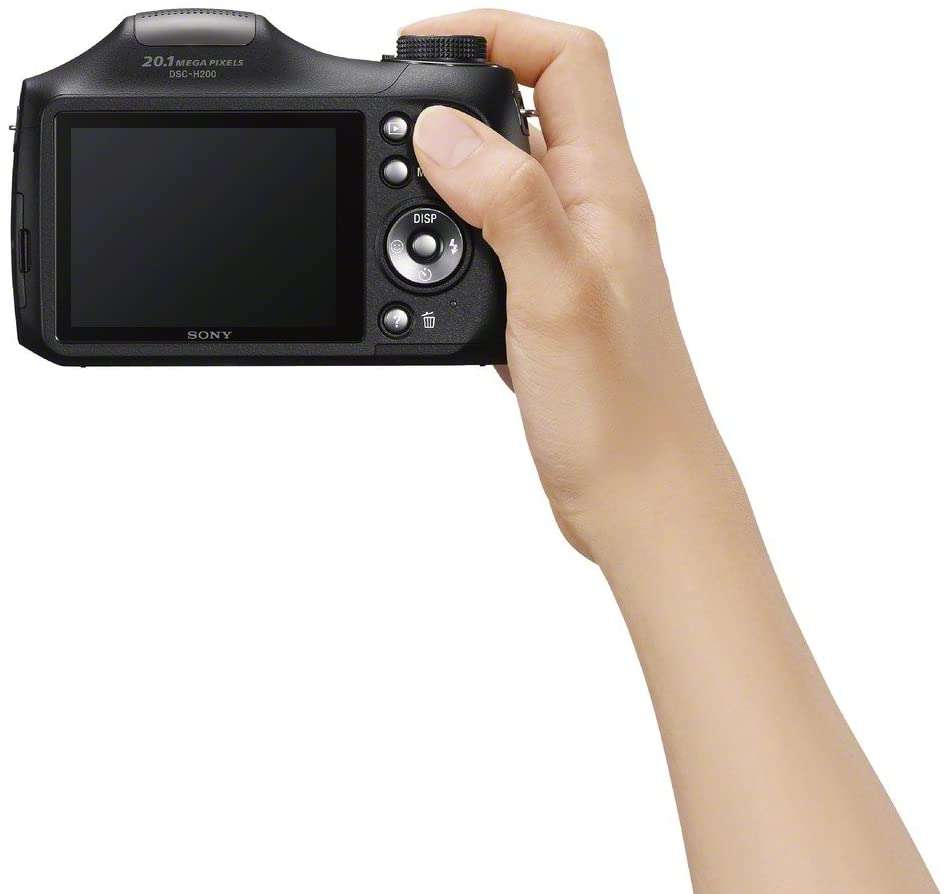 Sony Cybershot DSC-H200 Black 20.1MP 26X Optical SteadyShot image stabilization Digital Camera