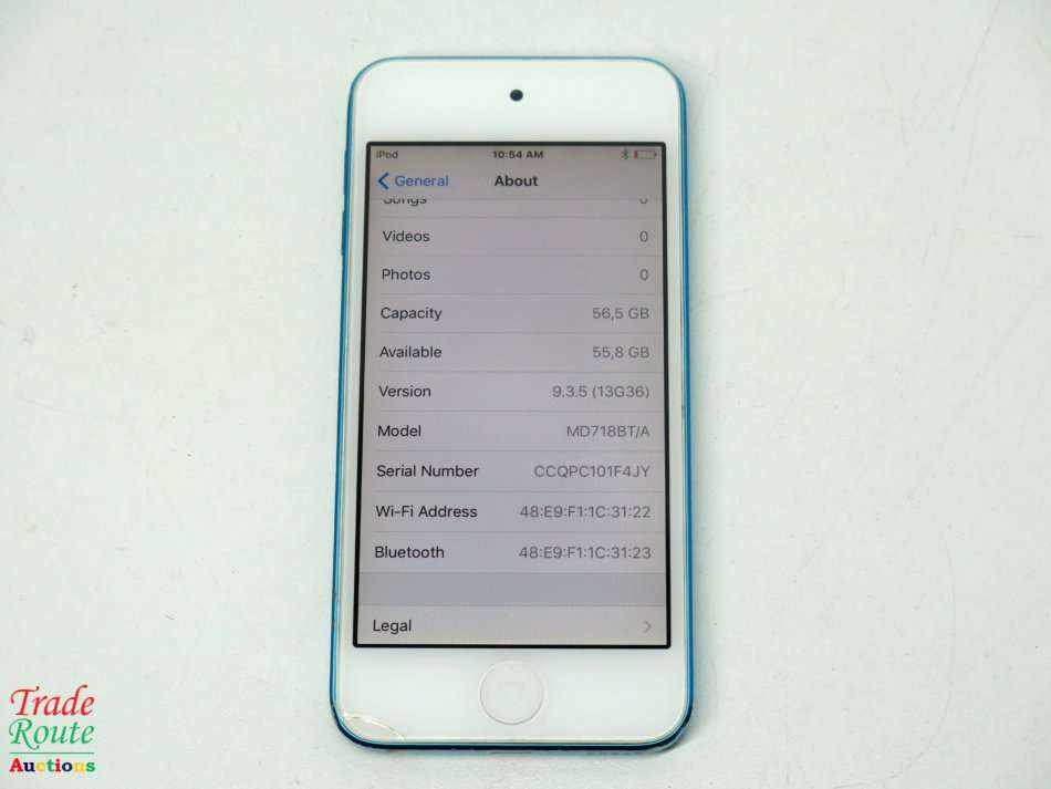 Apple iPod Touch | BLUE | 64GB | 5th Generation | A1421 | MD718BT/A | RETINA DISPLAY