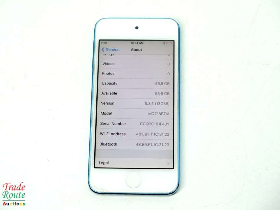 Apple iPod Touch | BLUE | 64GB | 5th Generation | A1421 | MD718BT/A | RETINA DISPLAY