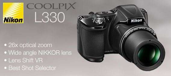 Nikon Coolpix L330 20.2MP Digital Camera with 26x Wide Optical (VR) Zoom