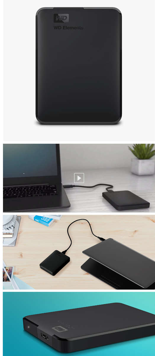 WD Elements 1TB External Hard Drive - BOXED