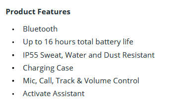 Skullcandy Sesh True Wireless In-Ear Earbud Earphones (Indigo/Blue)