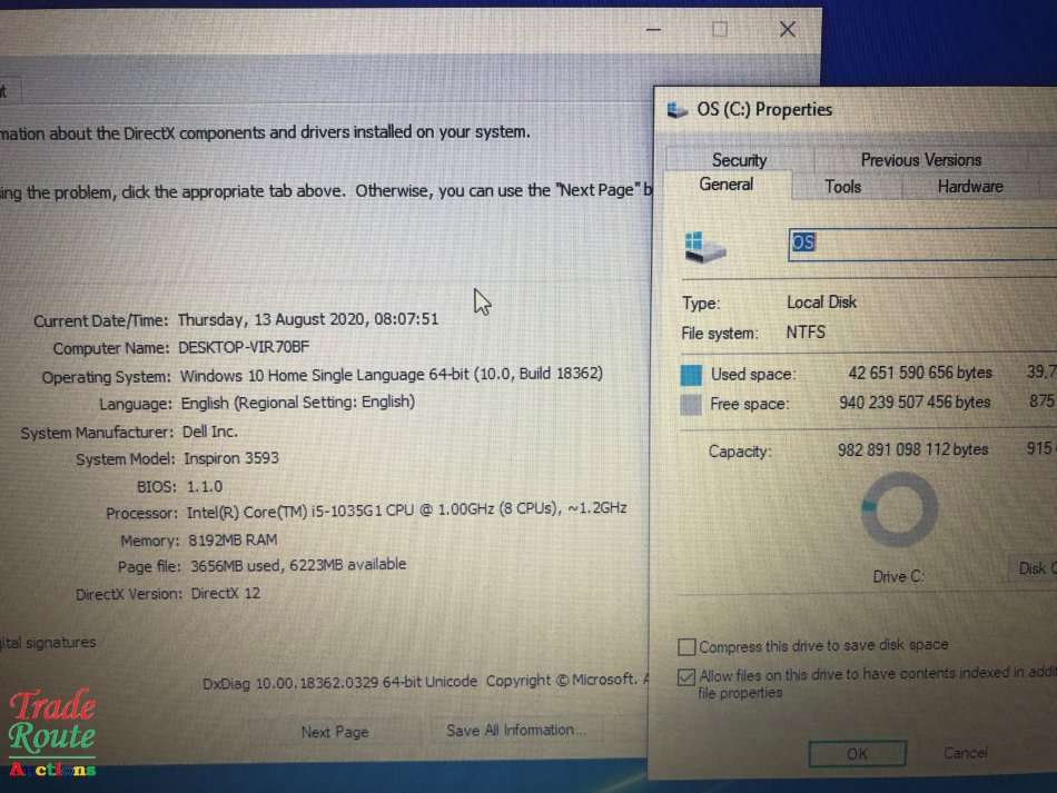 Dell INSPIRON 15 3593 | Intel Core i5 1035G1 10th Gen | 8GB RAM | 1TB HDD | 15.6" LAPTOP