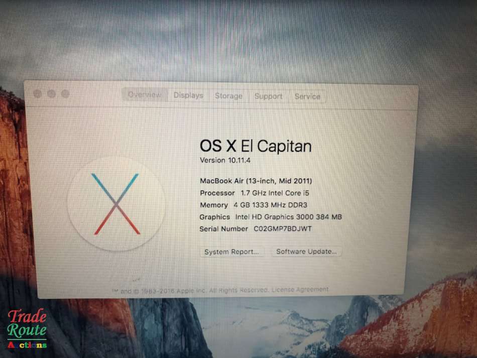 READ ** Apple MacBook Air 13.3-inch | Core i5 1.7GHz | 4GB RAM | 128GB SSD FLASH