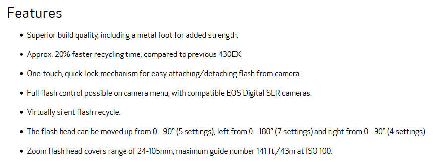 Canon Speedlite 430EX II Flash for Canon EOS DIGITAL SLR Cameras *** BARGAIN ** Fits all CANON DSLRs