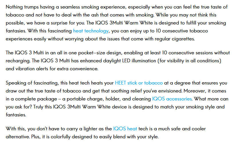 NEW IQOS 3 MULTI  WHITE - TOBACCO HEATING SYSTEM -  sealed in box