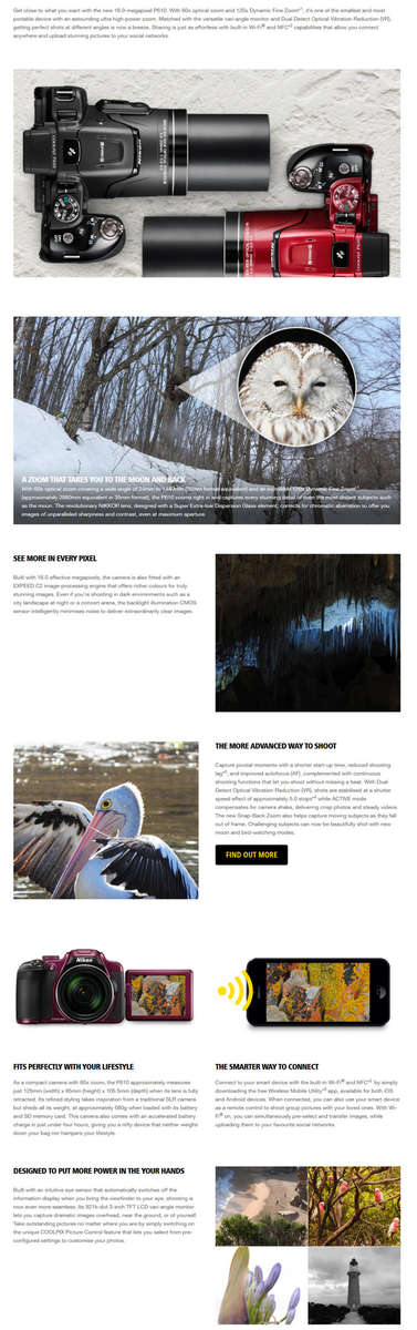 Nikon COOLPIX P610 Digital Camera with 60x Optical Zoom and Built-In Wi-Fi