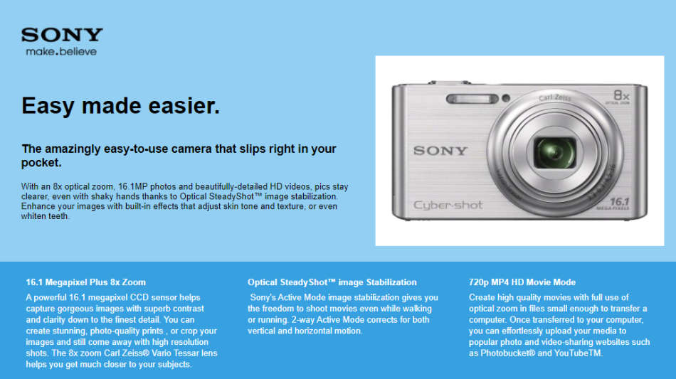 Sony DSC-W730 16.1 MP Digital Camera with 2.7-Inch LCD (Silver) - PLZ READ