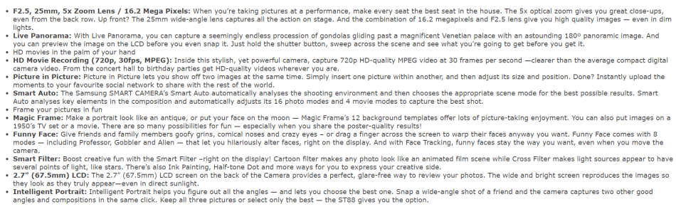 Samsung ES95 Compact Digital Camera (16.1 MP) (Red)