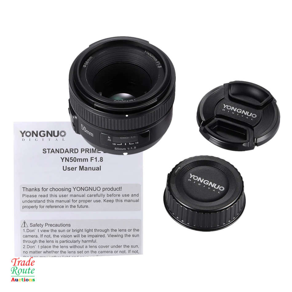PRIME LENS - Yongnuo YN50mm f/1.8 50mm Lens for Canon EF - Fits Canon DSLR Cameras
