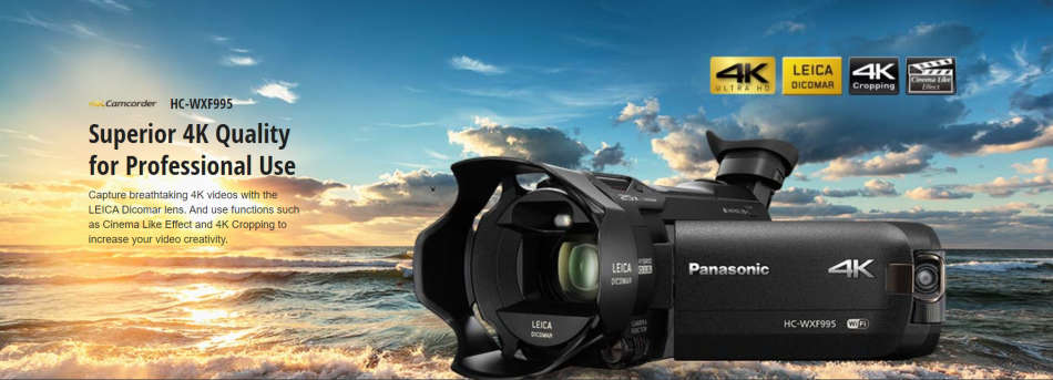Panasonic HC-WXF995 4K ULTRA HD Camcorder - Leica Dicomar Lens