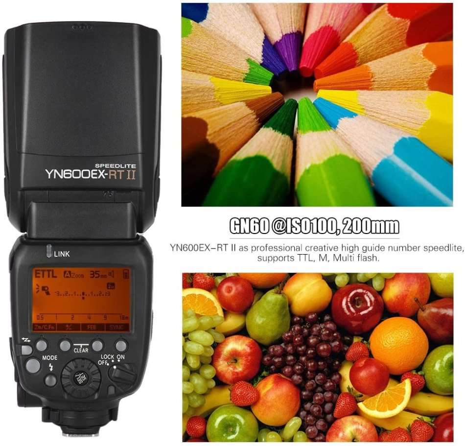 YONGNUO YN600EX-RT II Wireless Flash Speedlite with Optical Master and TTL HSS for Canon